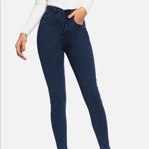 Forever 21 Dark Wash High Waisted Skinny Jeans